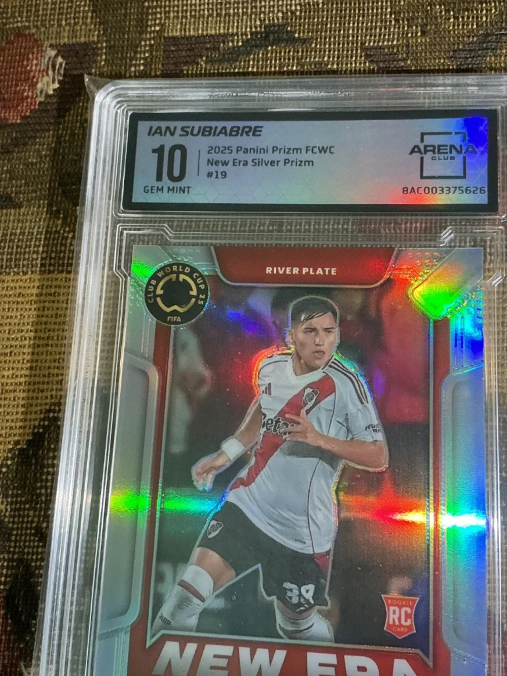 2025 Panini Prizm FIFA Club World Cup Silver Ian Subiabre New Era #19 Arena 10